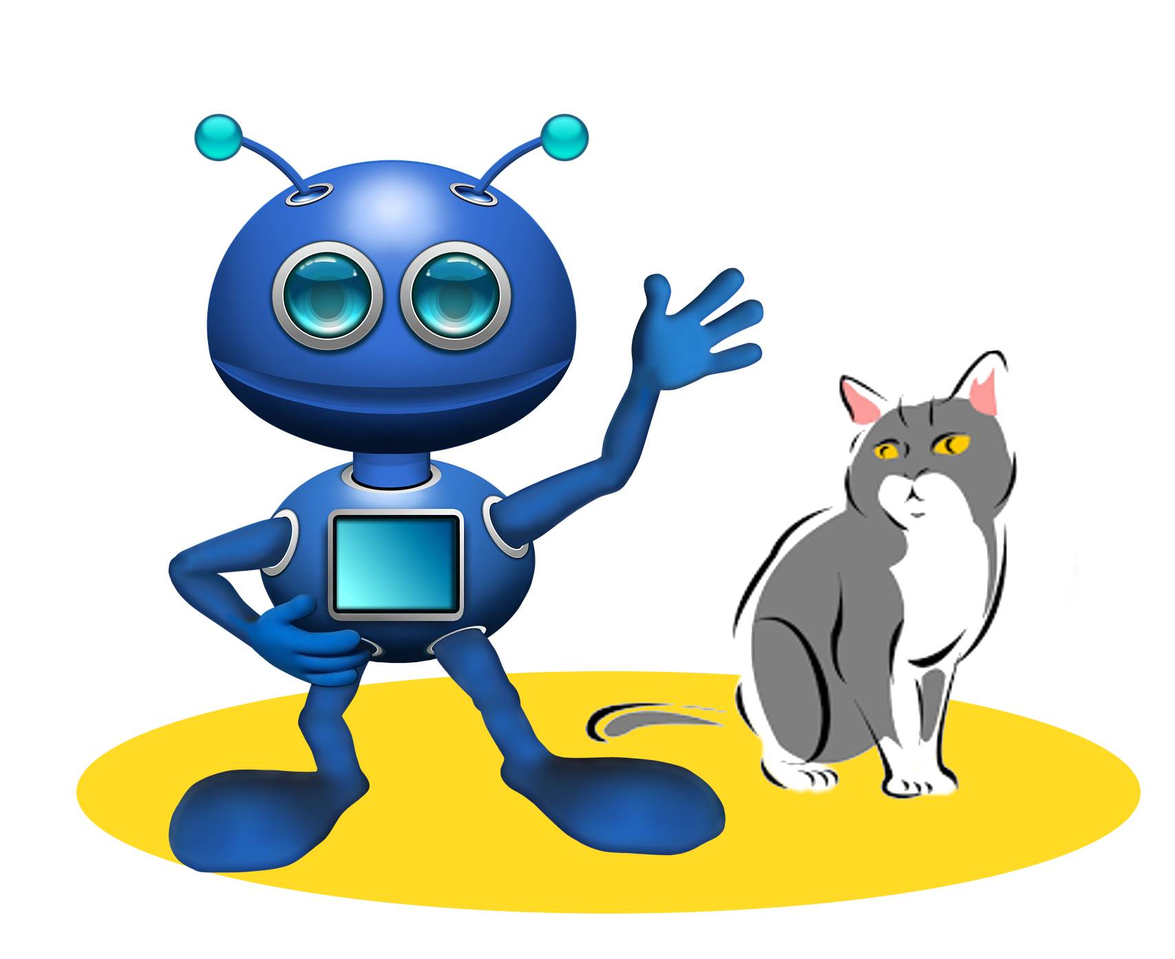 Robotín y su gato